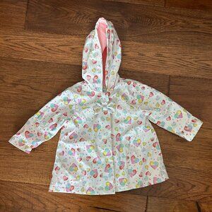 Toddler Heart Raincoat - Size 18m - Valentines Kids Girls